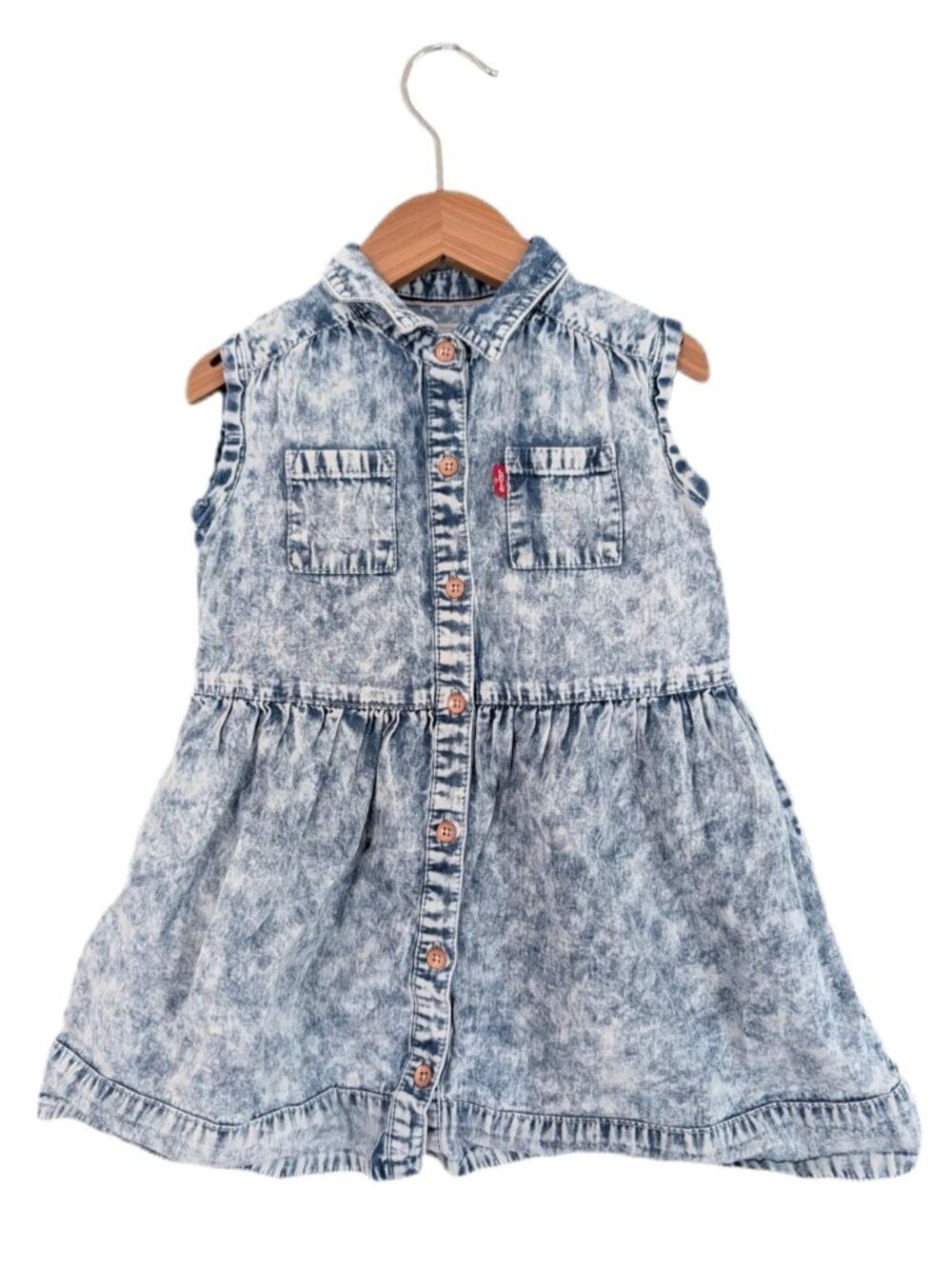 Levi's Toddler Girls Acid Washed Denim Dress 24m